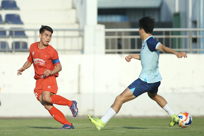Trận giao hữu giữa U22 Việt Nam và Đài Bắc Trung Hoa. Ảnh: VFF 