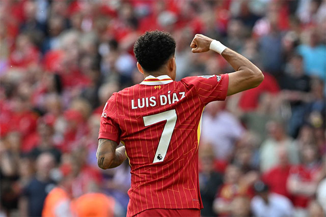 Diaz vừa cùng Liverpool vô địch Premier League 2024/25