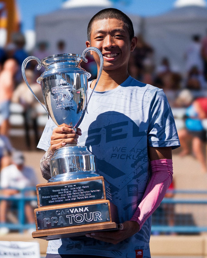 Quang Dương - tài năng Mỹ gốc Việt - vô địch giải pickleball thế giới PPA Tour 2024 tại Mỹ