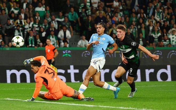 Tiền đạo Viktor Gyokeres đã 3 lần xé lưới Man City ở Champions League mùa trước