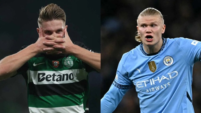 Gyokeres được ca ngợi còn hay hơn tiền đạo Erling Haaland của Man City