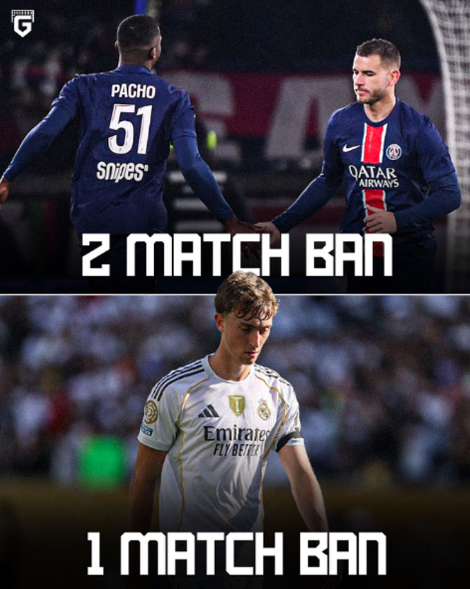 Cả PSG và Real đều có các trụ cột bị treo giò