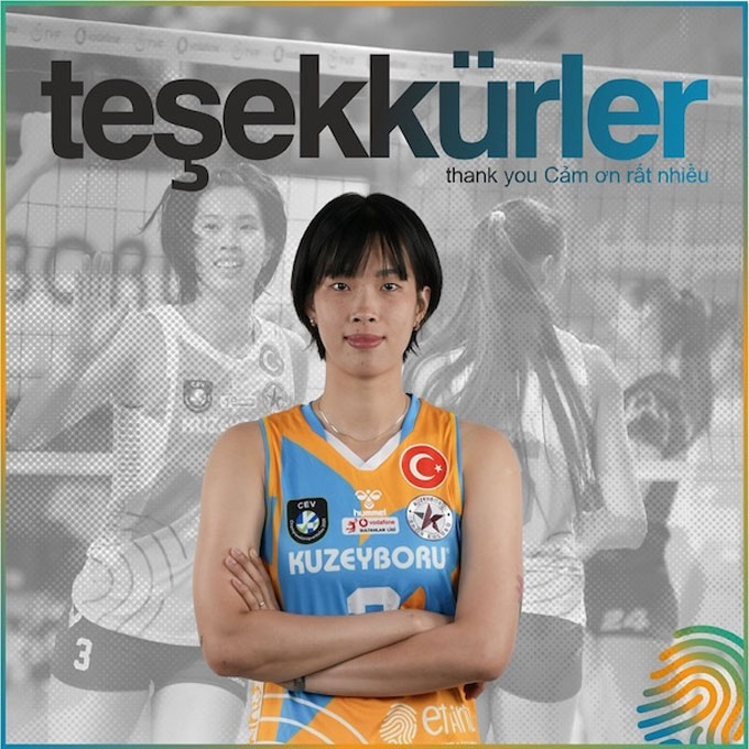 Thanh Thúy từng thi đấu cho CLB Kuzeyboru của Thổ Nhĩ Kỳ