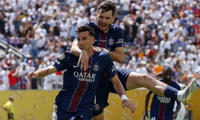 PSG của HLV Luis Enrique "out-trình" Real Madrid
