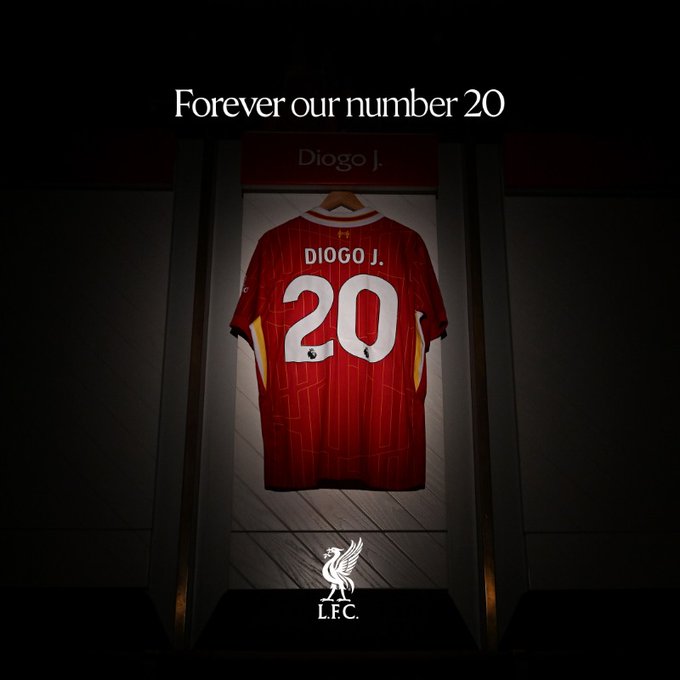 Jota sẽ là người cuối cùng khoác áo số 20 của Liverpool