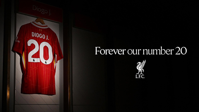 Liverpool treo vĩnh viễn số áo để tri ân Jota