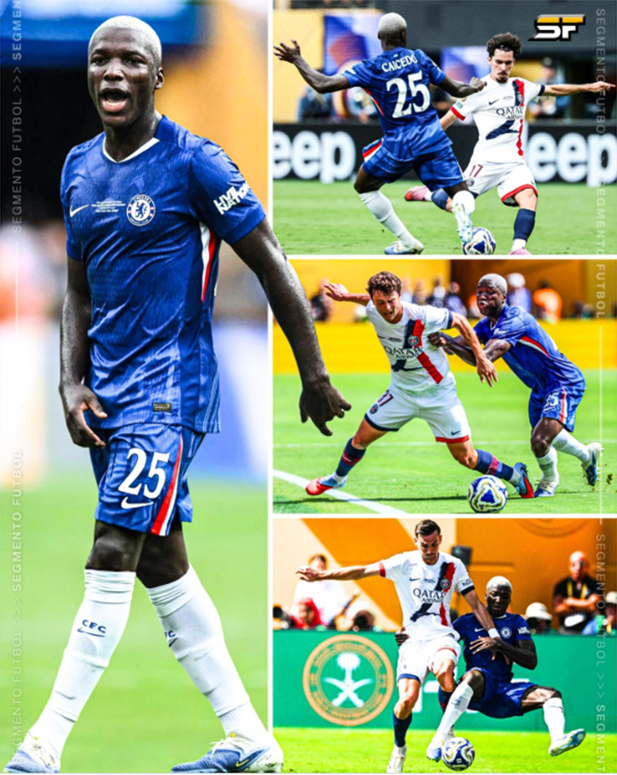 Nền tảng thể lực sung mãn giúp Caicedo khóa chết các ngôi sao của PSG