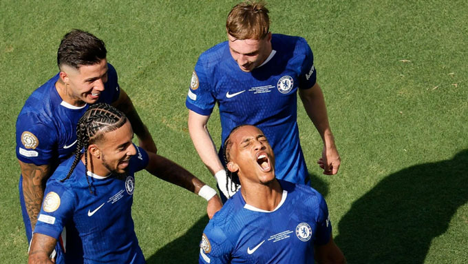 Niềm vui thắng lợi của các cầu thủ Chelsea