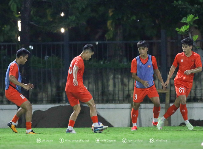 U23 Việt Nam tập luyện tại Jakarta. Ảnh: Nhật Đoàn 