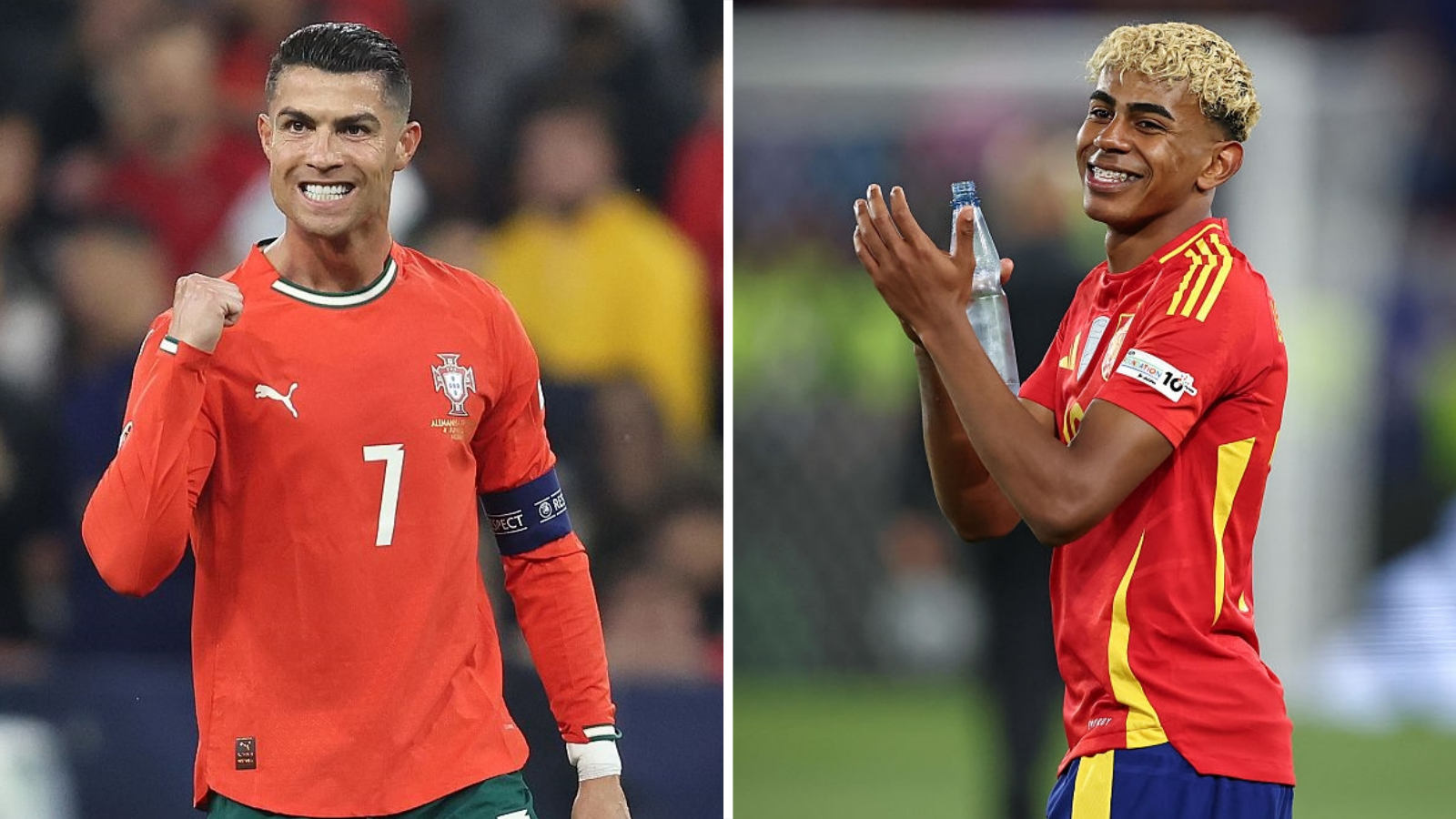 Yamal (phải) sẽ cần nỗ lực rất nhiều để được như Ronaldo