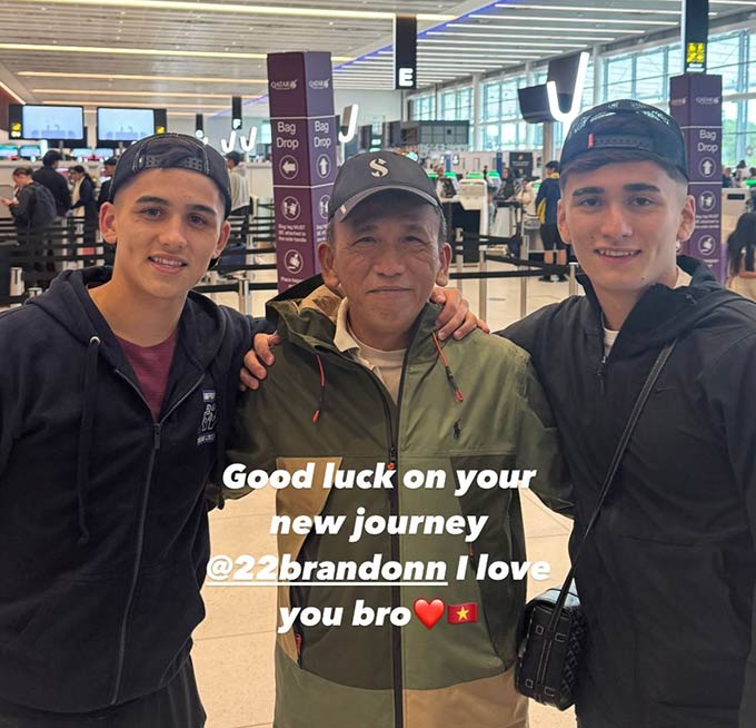 Brandon Ly (phải) sang Việt Nam - Ảnh: Instagram nhân vật 