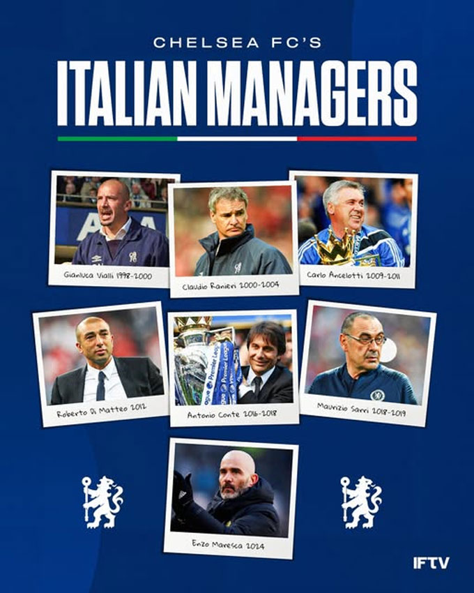 Các HLV Italia đều ít nhiều ghi dấu thành công tại Chelsea