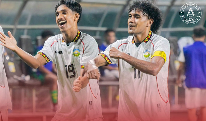 Niềm vui của các cầu thủ U23 Timor Lester 
