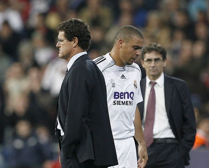 Capello từng thẳng tay loại bỏ các ngôi sao tại Real như Ronaldo "béo"