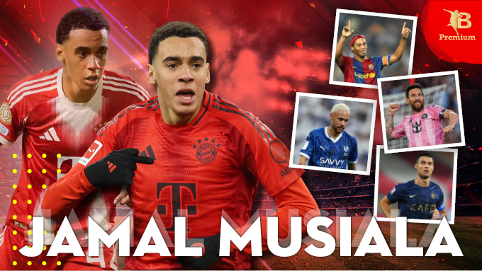 Trong mắt Jamal Musiala, Ronaldinho, Messi, Neymar, Cristiano Ronaldo là những cầu thủ xuất sắc nhất