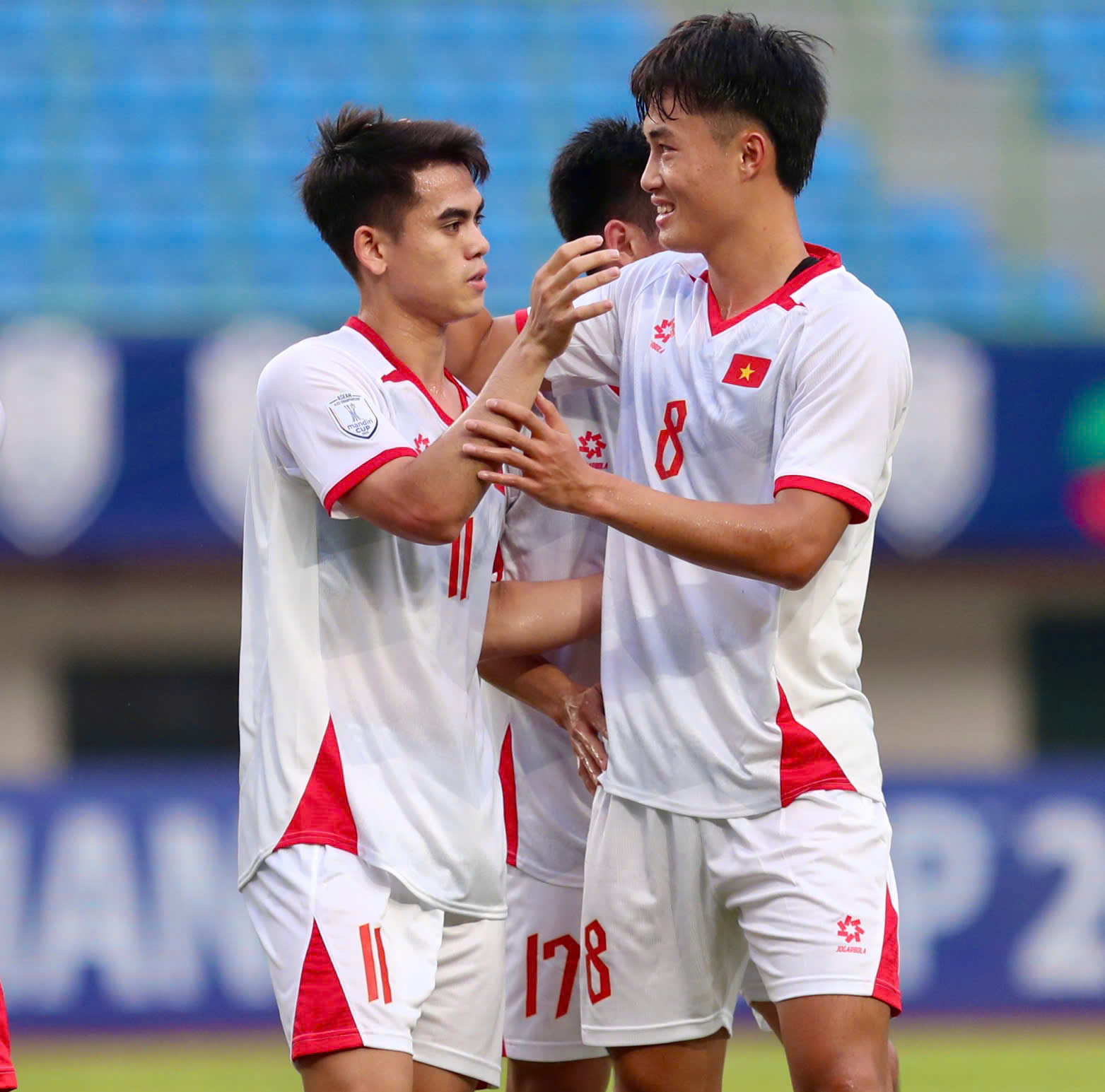 Văn Khang mở tỉ số cho U23 Việt Nam. ảnh: Anh Khoa