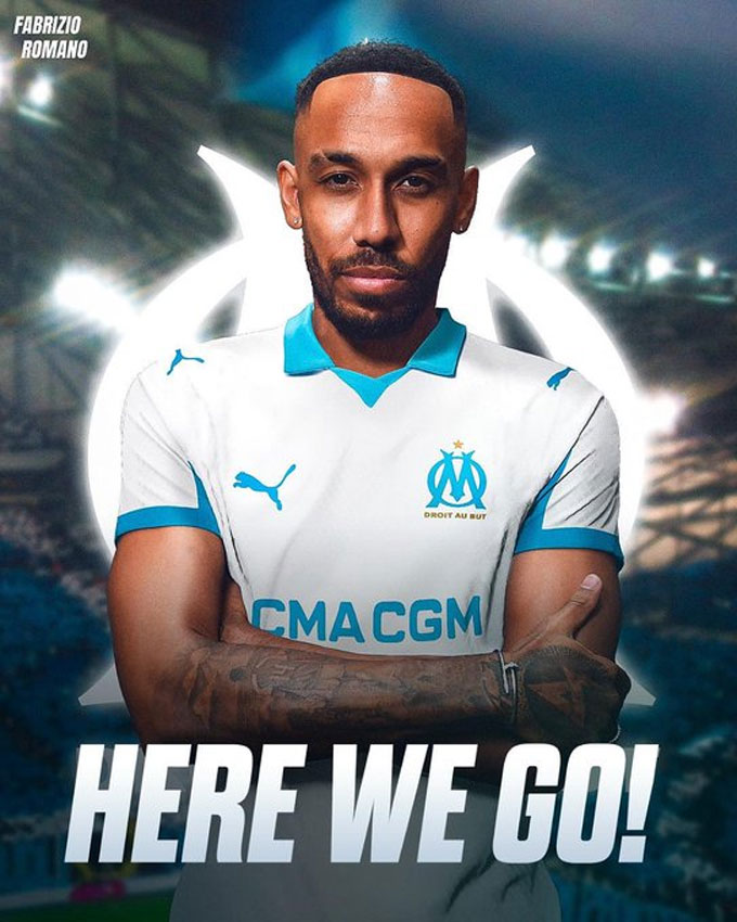 Marseille đạt thỏa thuận với Aubameyang theo dạng CNTD