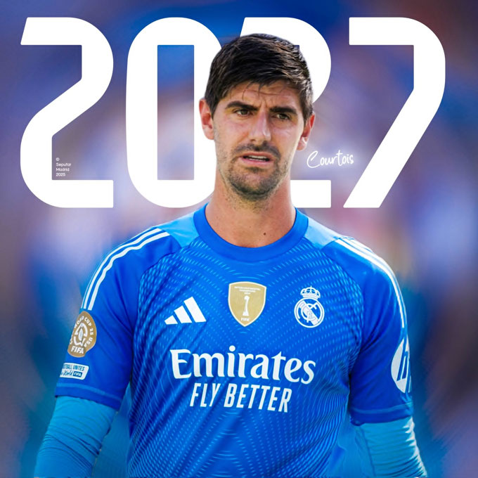 Courtois được Real gia hạn tới 2027