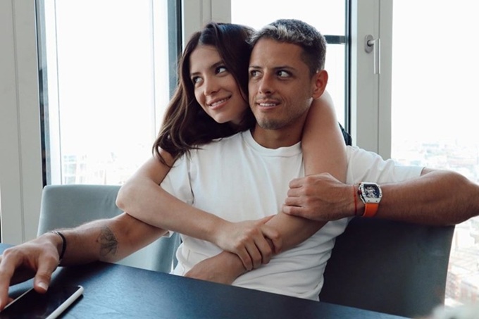Javier Hernandez và vợ cũ Sarah Kohan. Cặp đôi ly hôn vào năm 2021