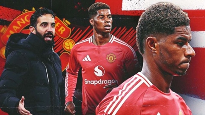 Rashford bị HLV Ruben Amorim xem là "ngựa chứng" ở MU