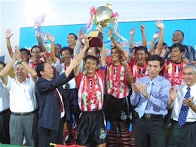 Đồng Tâm Long An từng hai lần vô địch V.League. Ảnh: CTV 