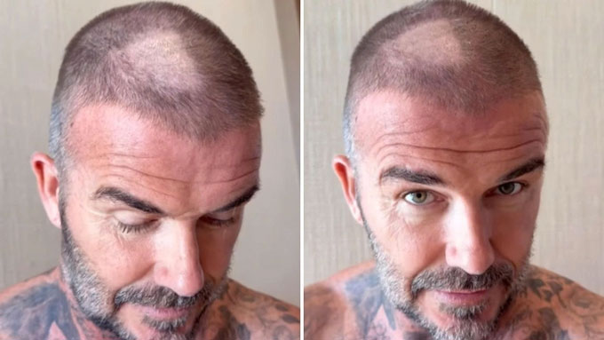 Beckham gặp sự cố khi tự cắt tóc
