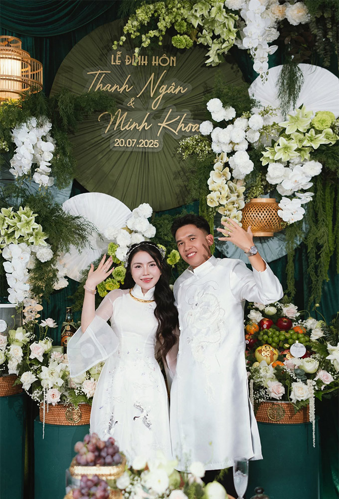 Võ Hoàng Minh Khoa tổ chức lễ ăn hỏi với bạn gái Thanh Ngân hôm 20/7