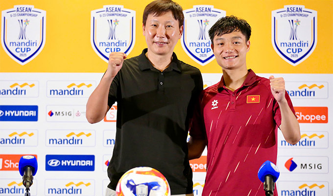 HLV Kim Sang Sik tự tin U23 Việt Nam sẽ vô địch U23 Đông Nam Á 2025 - Ảnh: Anh Khoa 