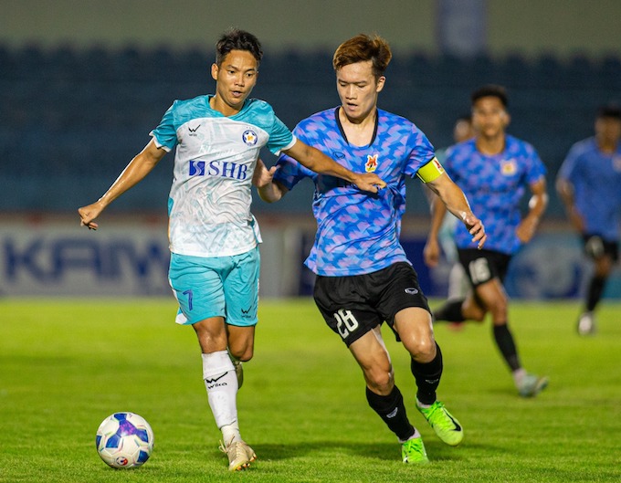 SHB Đà Nẵng đã thắng Ninh Bình 2-0 tại giải Thiên Long. Ảnh: Đình Viên