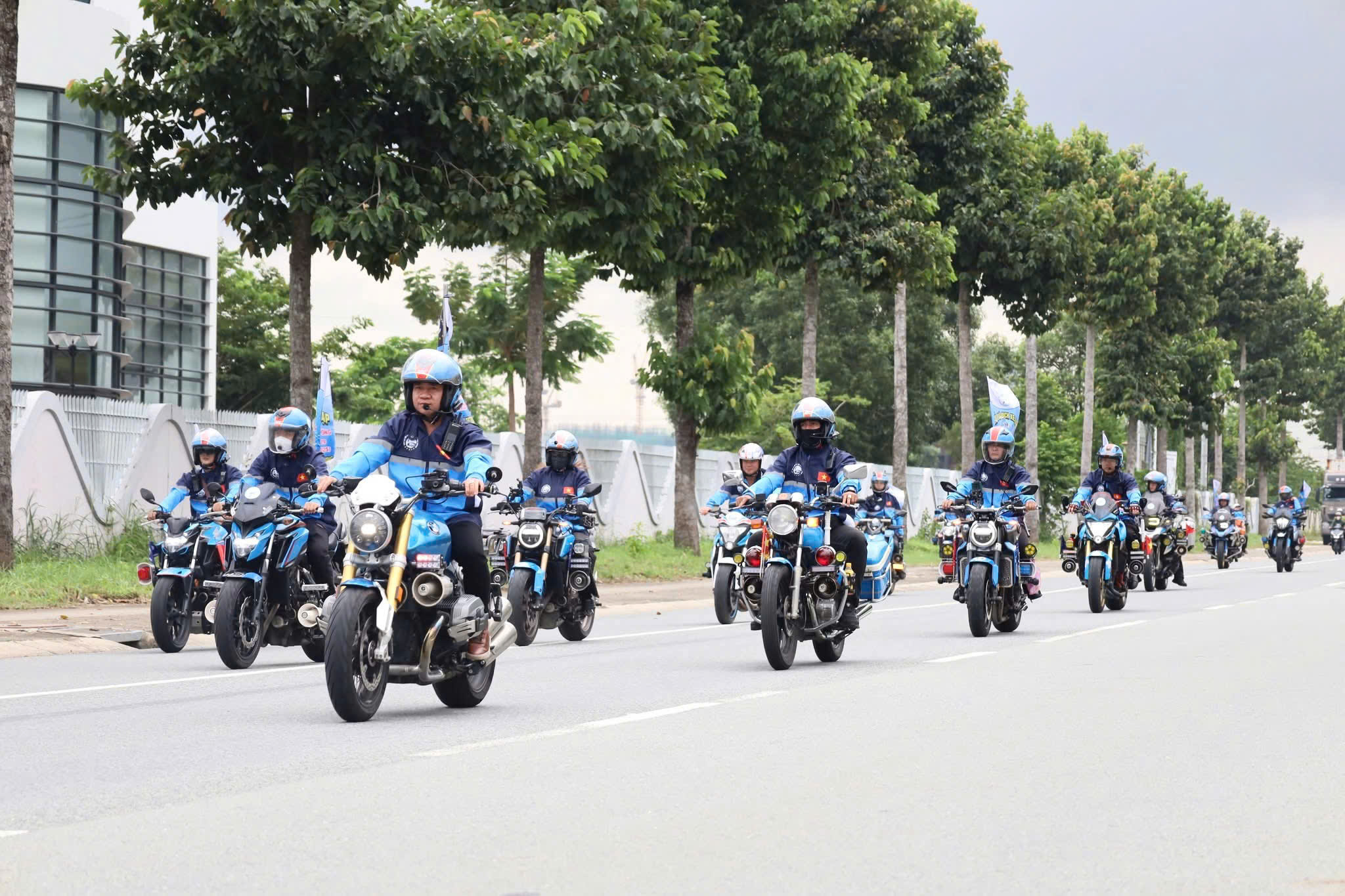 Lực lượng Mô tô làm nhiệm vụ tại giải