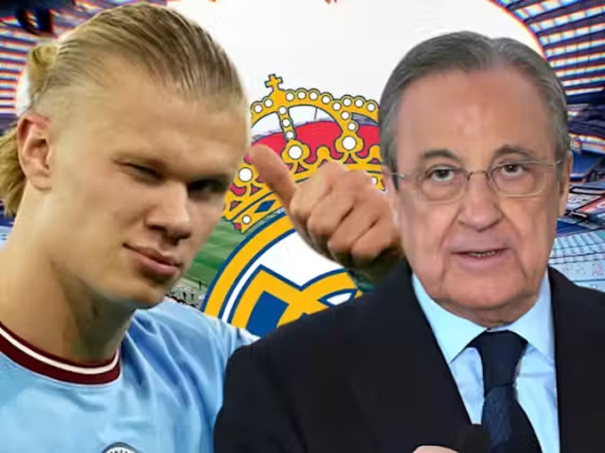 Chủ tịch Perez nhắm Haaland thay Vinicius