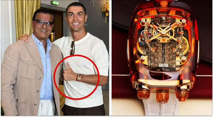 Jacob Arabo tặng đồng hồ cho Ronaldo
