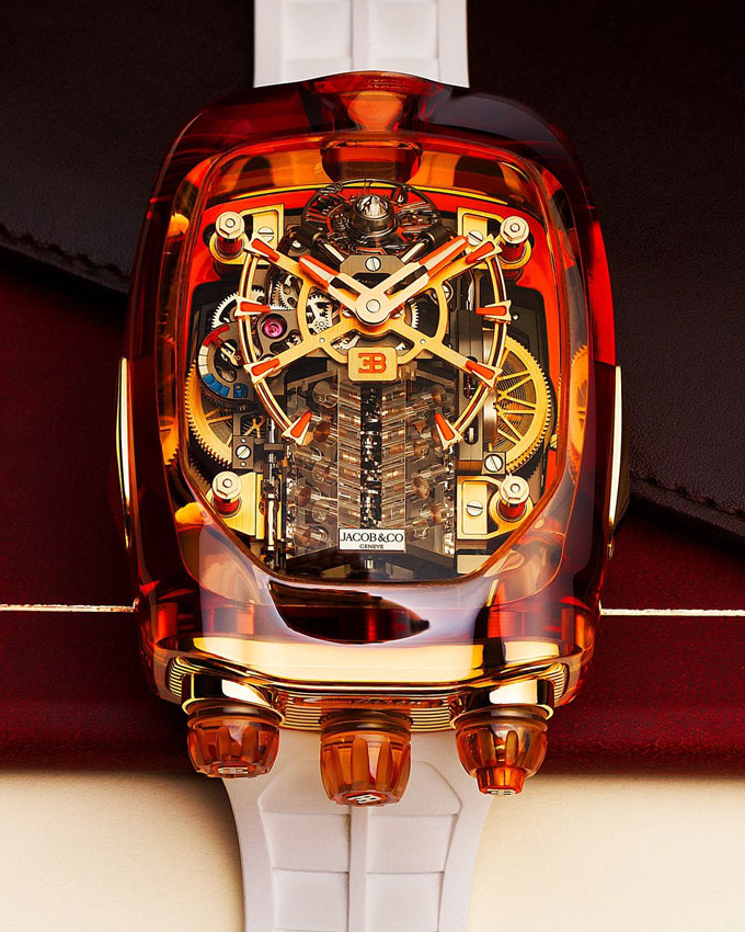 Cận cảnh chiếc đồng hồ Bugatti Chiron Tourbillon Sapphire Crystal 