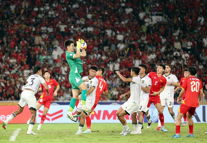 U23  Indonesia thua U23 Việt Nam trong trận chung kết. Ảnh: Anh Khoa 