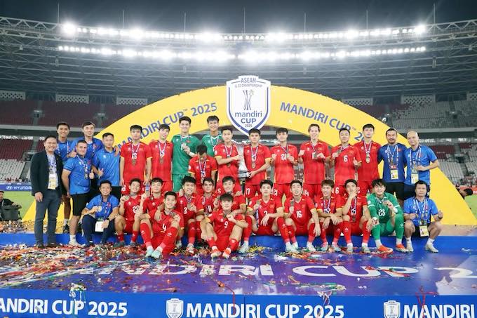 ĐT U23 Việt Nam vô địch lần thứ 3 Đông Nam Á. Ảnh: Anh Khoa 