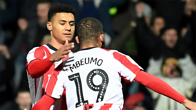 Mbeumo và Watkins khi còn sát cánh ở Brentford