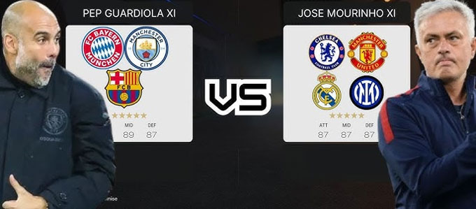 Guardiola và Mourinho từng dẫn dắt những CLB hàng đầu châu Âu