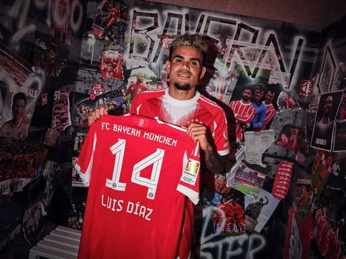 Diaz đã gia nhập Bayern trong hè 2025