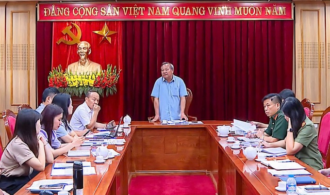 Lãnh đạo Sở VH-TT-DL Phú Thọ phát biểu tại cuộc họp 