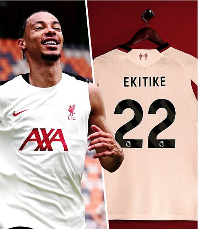 Ekitike sẽ nhận áo số 22