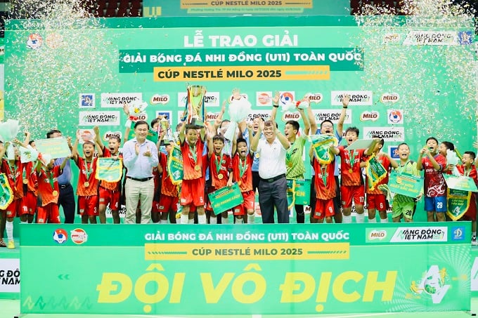 Đội Hưng Yên vô địch giải bóng đá Nhi đồng toàn quốc 2025
