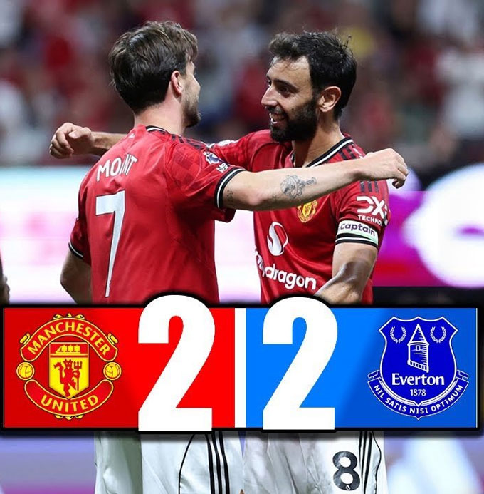 MU hòa 2-2 đầy kịch tính với Everton
