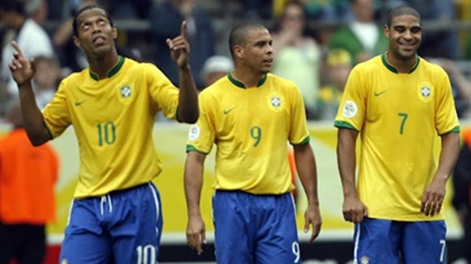 Brazil từng có thời kỳ sở hữu hàng loạt ngôi sao tấn công như Ronaldinho,  Ronaldo, Adriano