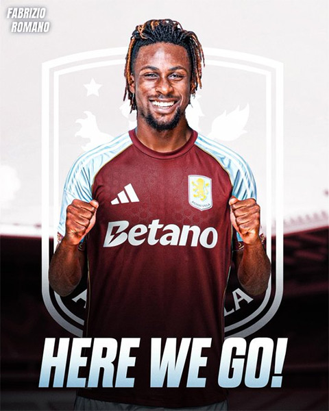 Evann Guessand gia nhập Aston Villa