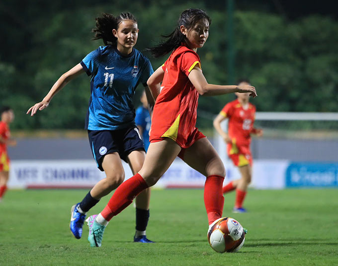 U20 nữ Việt Nam khởi đầu suôn sẻ ở vòng loại châu Á - Ảnh: Tuấn Cường