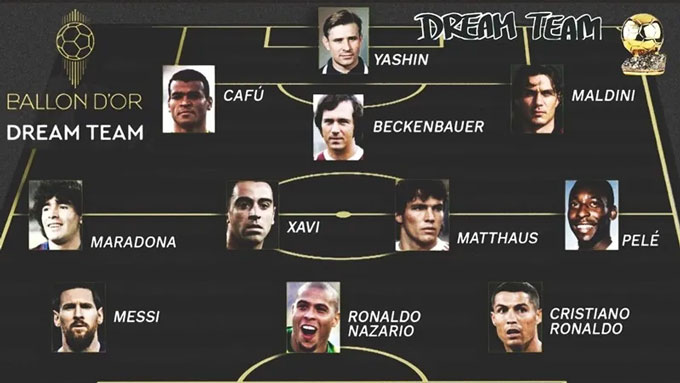 Ballon d'Or Dream Team có tới 5 cầu thủ chưa từng giành Quả Bóng Vàng