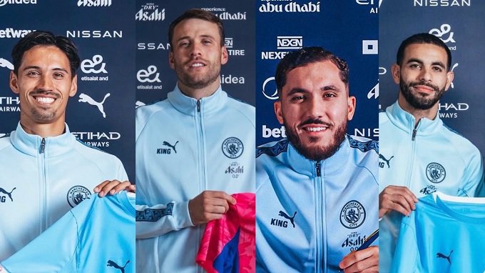 Man City đã có một kỳ mua sắm hết công suất