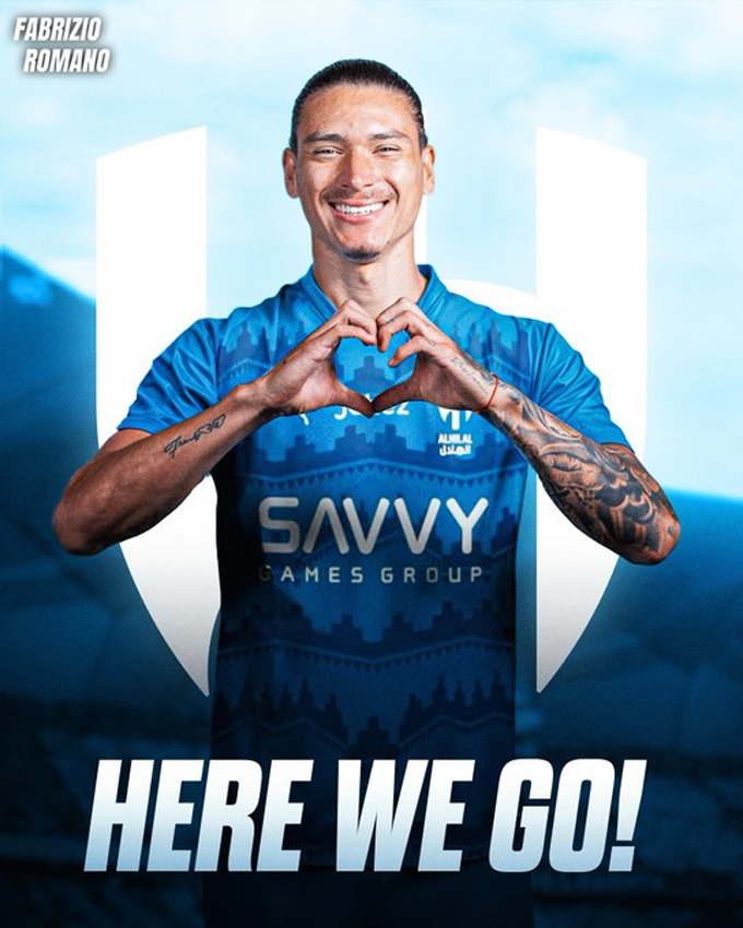 Romano xác nhận Al Hilal đã chiêu mộ thành công Nunez