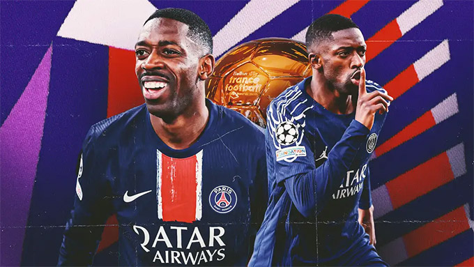 Tên của Ousmane Dembele được công bố đầu tiên trong danh sách 30 đề cử Quả bóng vàng nam