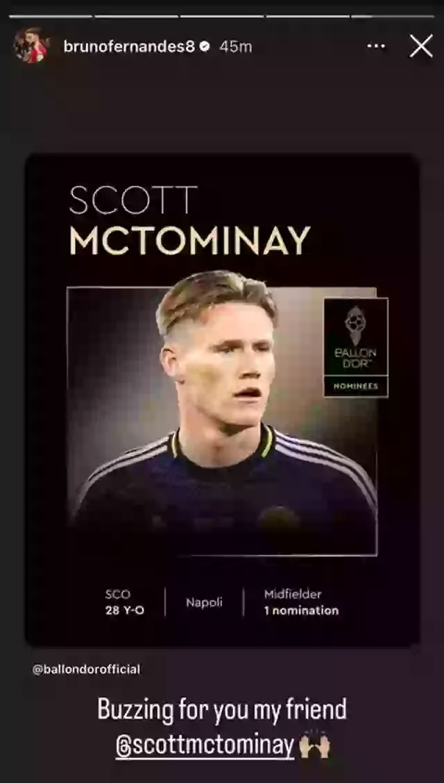 Bruno Fernandes chúc mừng McTominay trên mạng xã hội